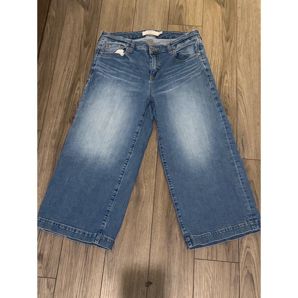 Torrid Denim First At Fit Wide Leg Crop Culotte Jeans Medium Wash Women's 12